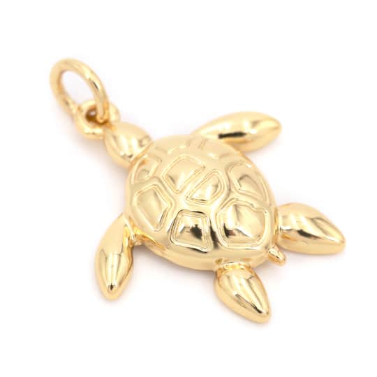 12 Pack: 14K Gold Plated Turtle Charm by Bead Landing™